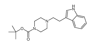 4-[2-(1H-吲哚-3-基)-乙基]-哌嗪-1-羧酸叔丁酯结构式