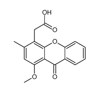 2-(1-methoxy-3-methyl-9-oxoxanthen-4-yl)acetic acid结构式