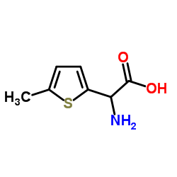 2-氨基-2-(5-甲基-2-噻吩基)乙酸结构式