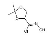 N-hydroxy-2,2-dimethyl-1,3-dioxolane-4-carboximidoyl chloride结构式