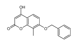 4-hydroxy-8-methyl-7-phenylmethoxychromen-2-one结构式