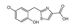 2-[(5-chloro-2-hydroxyphenyl)methyl]-1,3-thiazole-4-carboxylic acid结构式