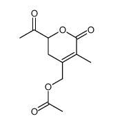 (2-acetyl-5-methyl-6-oxo-2,3-dihydropyran-4-yl)methyl acetate Structure