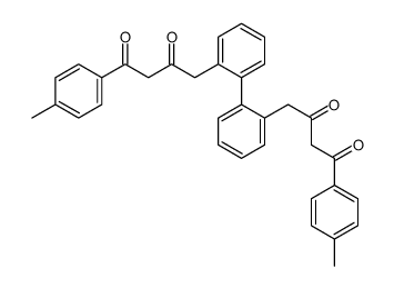 1-(4-methylphenyl)-4-[2-[2-[4-(4-methylphenyl)-2,4-dioxobutyl]phenyl]phenyl]butane-1,3-dione Structure