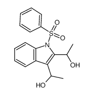 1,1'-(1-(phenylsulfonyl)-1H-indole-2,3-diyl)bis(ethan-1-ol)结构式