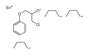 tributyl-(1-chloro-3-phenoxypropan-2-yl)oxystannane结构式