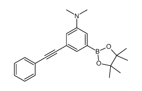N,N-dimethyl-3-(2-phenylethynyl)-5-(4,4,5,5-tetramethyl-1,3,2-dioxaborolan-2-yl)aniline Structure