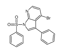 4-Bromo-3-phenyl-1-(phenylsulfonyl)-1H-pyrrolo[2,3-b]pyridine结构式