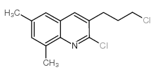 2-氯-3-(3-氯丙基)-6,8-二甲基喹啉结构式