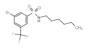 N-己基-3-溴-5-三氟甲基苯磺酰胺结构式