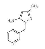 5-Methyl-2-pyridin-3-ylmethyl-2H-pyrazol-3-ylamine结构式