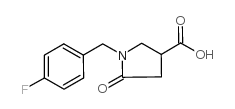 1-(4-氟苄基)-5-氧代-3-吡咯烷羧酸结构式