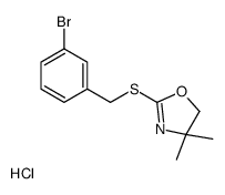 2-[(3-bromophenyl)methylsulfanyl]-4,4-dimethyl-5H-1,3-oxazole hydrochl oride结构式