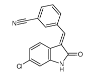 E/Z-6-chloro-3-[1-(3-cyanophenyl)methylidene]-1,3-dihydroindol-2-one Structure