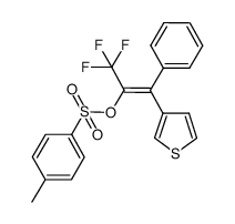 (Z)-3,3,3-trifluoro-1-phenyl-1-(3-thienyl)-2-tosyloxypropene Structure