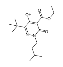 ethyl 6-tert-butyl-5-hydroxy-2-(3-methylbutyl)-3-oxo-2,3-dihydropyridazine-4-carboxylate Structure