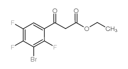 3-溴-2,4,5-三氟苯甲酰乙酸乙酯结构式