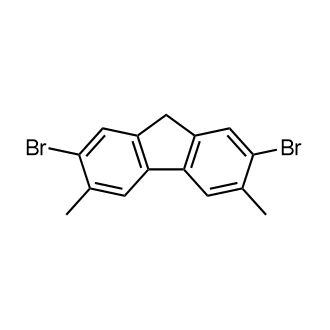 2,7-二溴-3,6-二甲基-9H-芴结构式