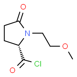 2-Pyrrolidinecarbonyl chloride, 1-(2-methoxyethyl)-5-oxo-, (S)- (9CI)结构式