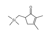 2,3-dimethyl-5-[(trimethylsilyl)methyl]cyclopent-2-en-1-one结构式