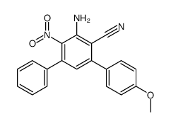 2-amino-6-(4-methoxyphenyl)-3-nitro-4-phenylbenzonitrile Structure