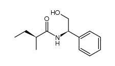 N-[(R)-2-Hydroxy-1-phenylethyl]-(R)-2-methylbutyramid Structure
