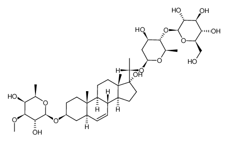 teikagenin-3-O-β-D-digitalosyl-20-O-β-D-glucosyl-(1->4)-β-D-canaroside Structure
