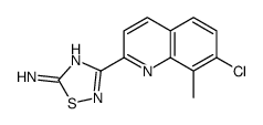 3-(7-氯-8-甲基喹啉-2-基)-1,2,4-噻二唑-5-胺结构式