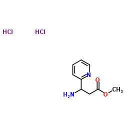 3-氨基-3-(吡啶-2-基)丙酸甲酯二盐酸盐结构式