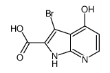 3-Bromo-4-hydroxy-1H-pyrrolo[2,3-b]pyridine-2-carboxylic acid Structure