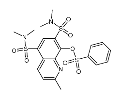 8-(benzenesulfonyloxy)-5,7-bis(N,N-dimethylaminosulfonyl)quinaldine结构式