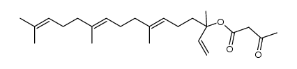 (6E,10E)-3,7,11,15-tetramethylhexadeca-1,6,10,14-tetraen-3-yl 3-oxobutanoate结构式