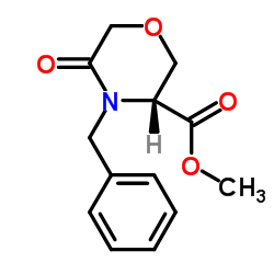 (R)-Methyl 4-benzyl-5-oxomorpholine-3-carboxylate Structure