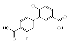 4-(5-carboxy-2-chlorophenyl)-2-fluorobenzoic acid Structure