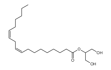 (9Z,12Z)-1,3-dihydroxypropan-2-yl octadeca-9,12-dienoate Structure