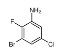 3-溴-5-氯-2-氟苯胺结构式