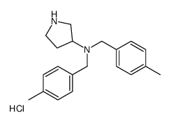 Bis-(4-Methyl-benzyl)-pyrrolidin-3-yl-amine hydrochloride Structure