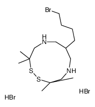 7-(4'-bromobutyl)-3,3,11,11-tetramethyl-1,2-dithia-5,9-diazacycloundecane Structure