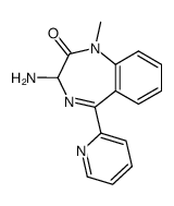 3-(RS)-amino-1,3-dihydro-1-methyl-5-(pyridin-2-yl)-2H-1,4-benzodiazepin-2-one Structure