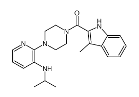 (3-methyl-1H-indol-2-yl)-[4-[3-(propan-2-ylamino)pyridin-2-yl]piperazin-1-yl]methanone Structure