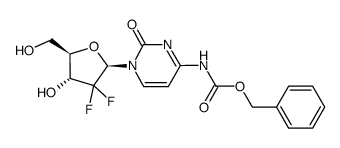 4-(benzyloxycarbonylamino)-1-(2-deoxy-2,2-difluoro-β-D-erythro-pentofuranosyl)pyrimidin-2(1H)-one Structure
