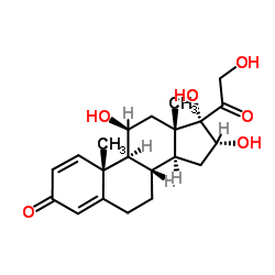 16α-Hydroxyprednisolone Structure