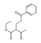 ethyl 2-[2-(benzenesulfinyl)ethyl]-3-oxobutanoate结构式
