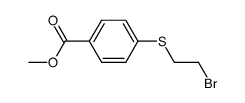 4-(2-bromoethylsulfanyl)benzoic acid methyl ester Structure