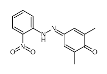 2,6-dimethyl-4-[(2-nitrophenyl)hydrazinylidene]cyclohexa-2,5-dien-1-one结构式