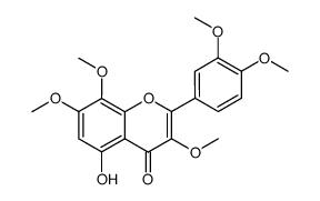 2-(3,4-dimethoxy-phenyl)-5-hydroxy-3,7,8-trimethoxy-chromen-4-one结构式