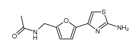 N-{[5-(2-氨基-1,3-噻唑-4-基)-2-呋喃基]甲基}乙酰胺结构式