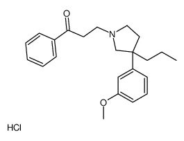 3-[3-(3-methoxyphenyl)-3-propylpyrrolidin-1-yl]-1-phenylpropan-1-one,hydrochloride Structure