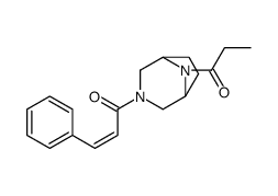 3-(3-Phenylacryloyl)-8-propionyl-3,8-diazabicyclo[3.2.1]octane结构式
