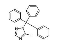 5-iodo-1-(triphenylmethyl)-1H-1,2,4-Triazole Structure